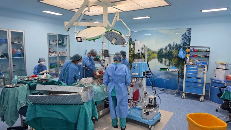 Expert surgical team performing cancer surgery at KCC