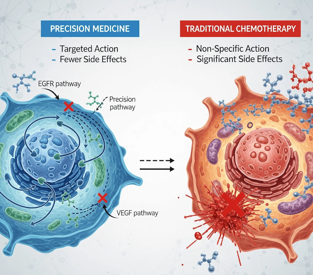 Targeted therapy concept illustration
