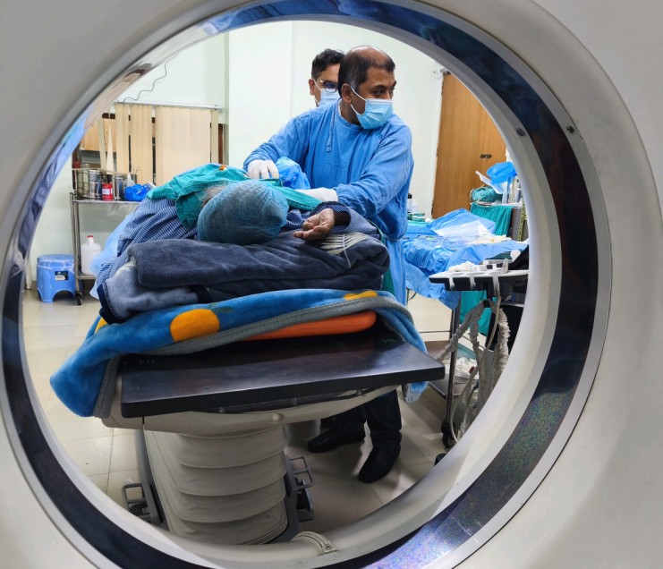 Biopsy procedure at Kathmandu Cancer Center